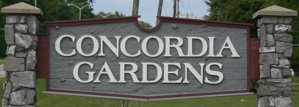 Concordia Gardens entrance signage